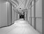 3D Cinema Hallway 01 model