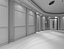 3D Cinema Hallway 01 model