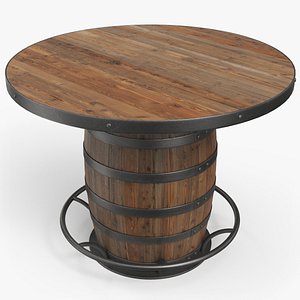 Barrel Pub Table 3D