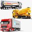 3D Detailed Three Trucks model