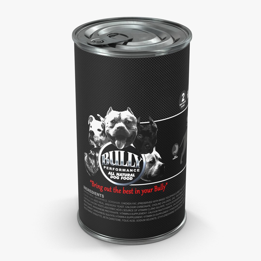 Dog Food Tin 3D Model 3D model preview