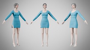 3D Dress 54 Boston Blue model