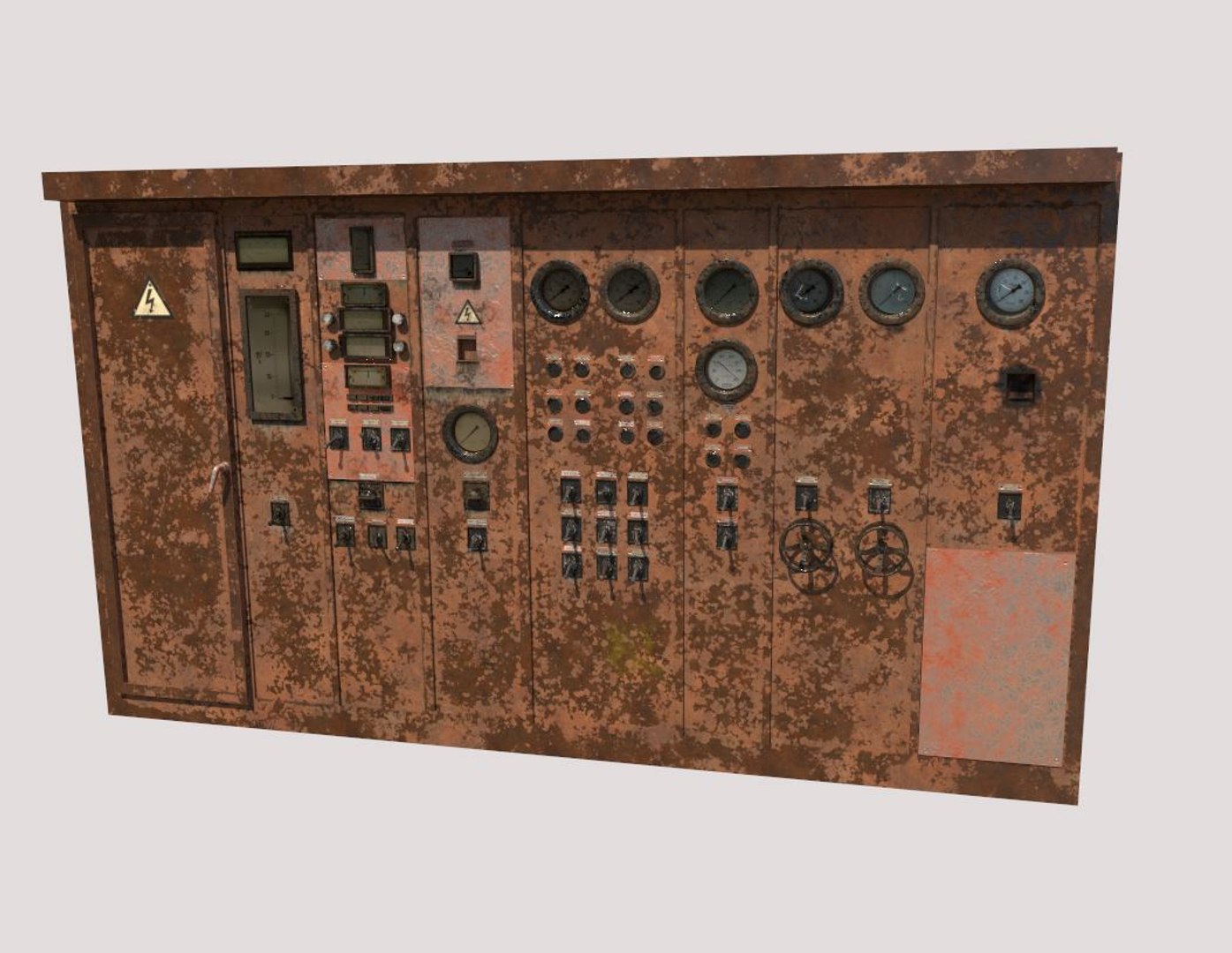 3D Old Abandoned Factory Control Panel Model - TurboSquid 1560519