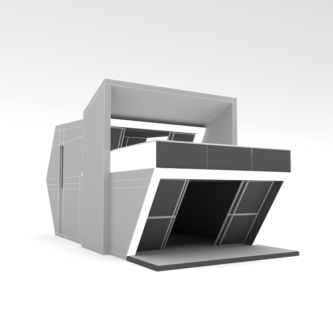 3D Bungalow Tiny House Low-poly 3D Model - TurboSquid 2080240