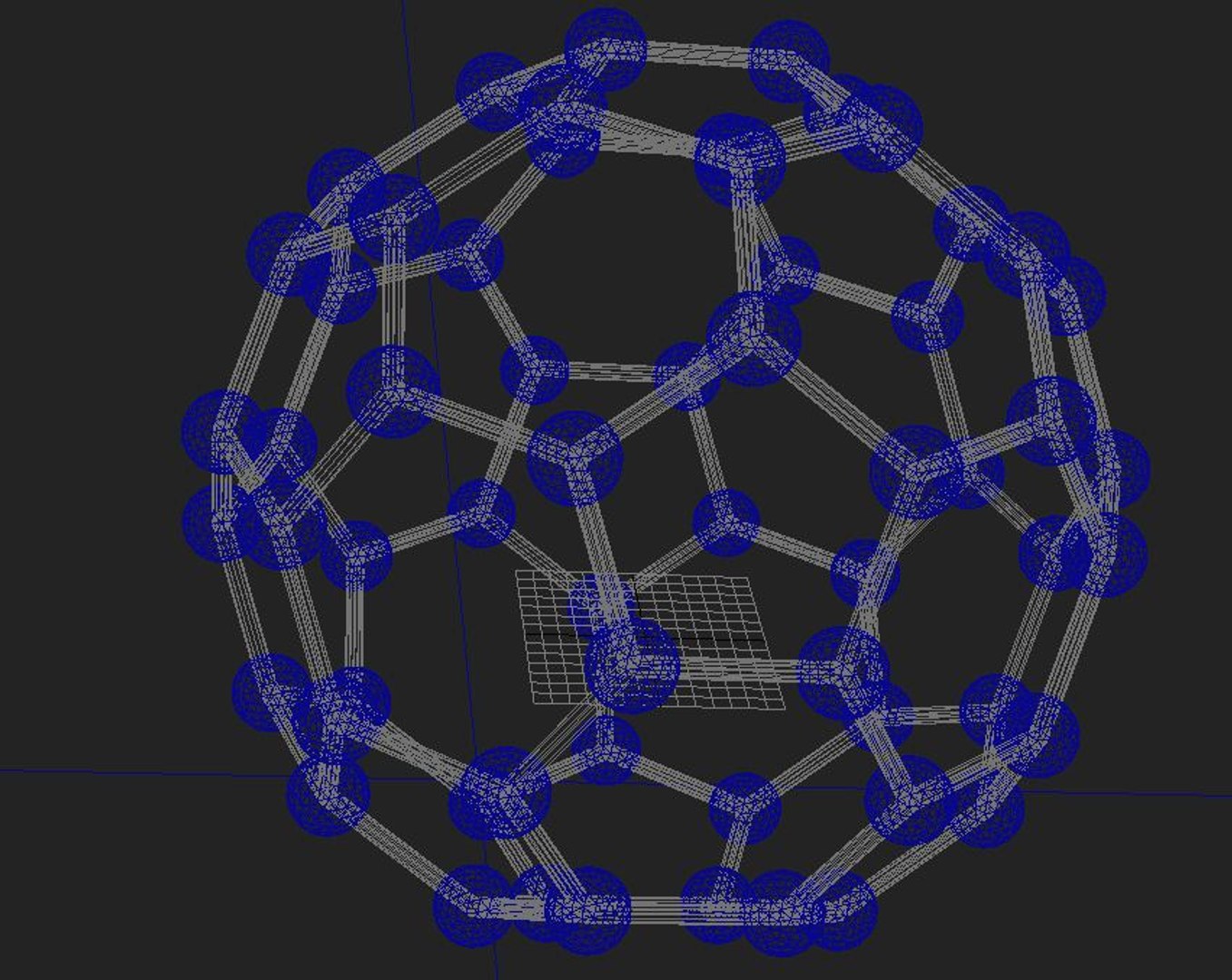 Buckminsterfullerene Molecule 3d Model