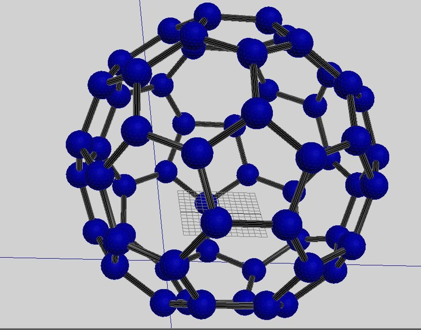 Buckminsterfullerene Molecule 3d Model