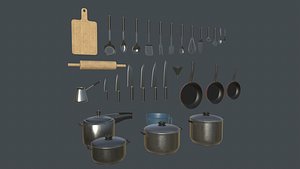 3D Kitchenware Pack model