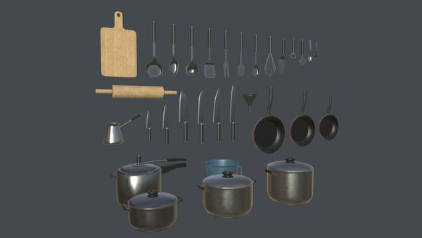 3D Kitchenware Pack model