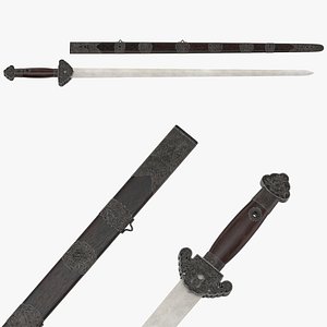 3D Jian Sword model