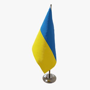 Table Flag Ukraine 3D model model
