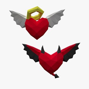 3D EVIL HEART vs ANGELIC HEART