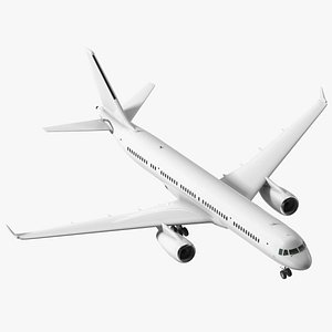 Narrow-Body Jet Airliner Blank Livery Rigged model