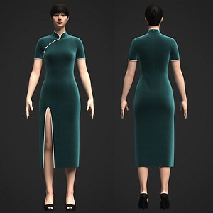 3D Female Cheogsam model
