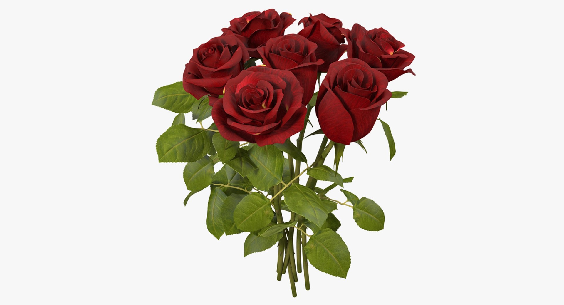 Bouquet of Roses 3D model preview