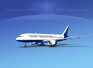 airline boeing 787-8 787 3d max