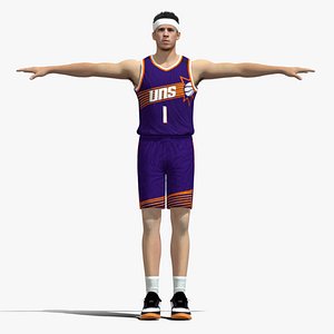 3D T-Pose Rigged Basketball player