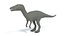 Low Poly Cartoon Baryonyx Dinosaur