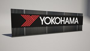 3D Modular Racetrack Advertising Wall Variation