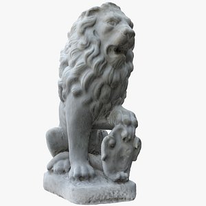 small lion statue 3D model