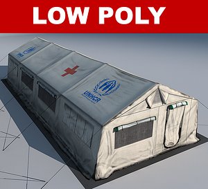 3d model tents hospital 01
