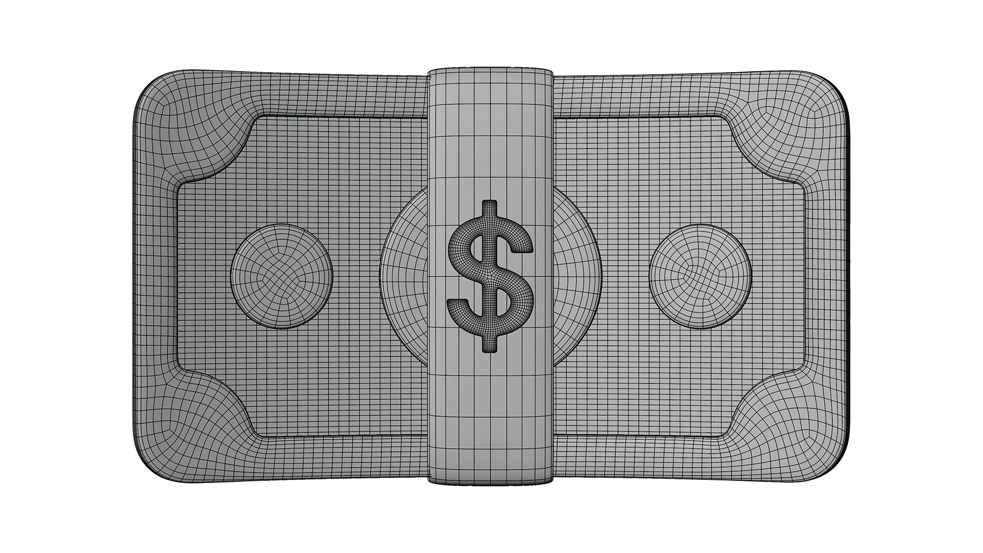 Banknote Dollar Stack Strapped Icon 3D Model - TurboSquid 2517906