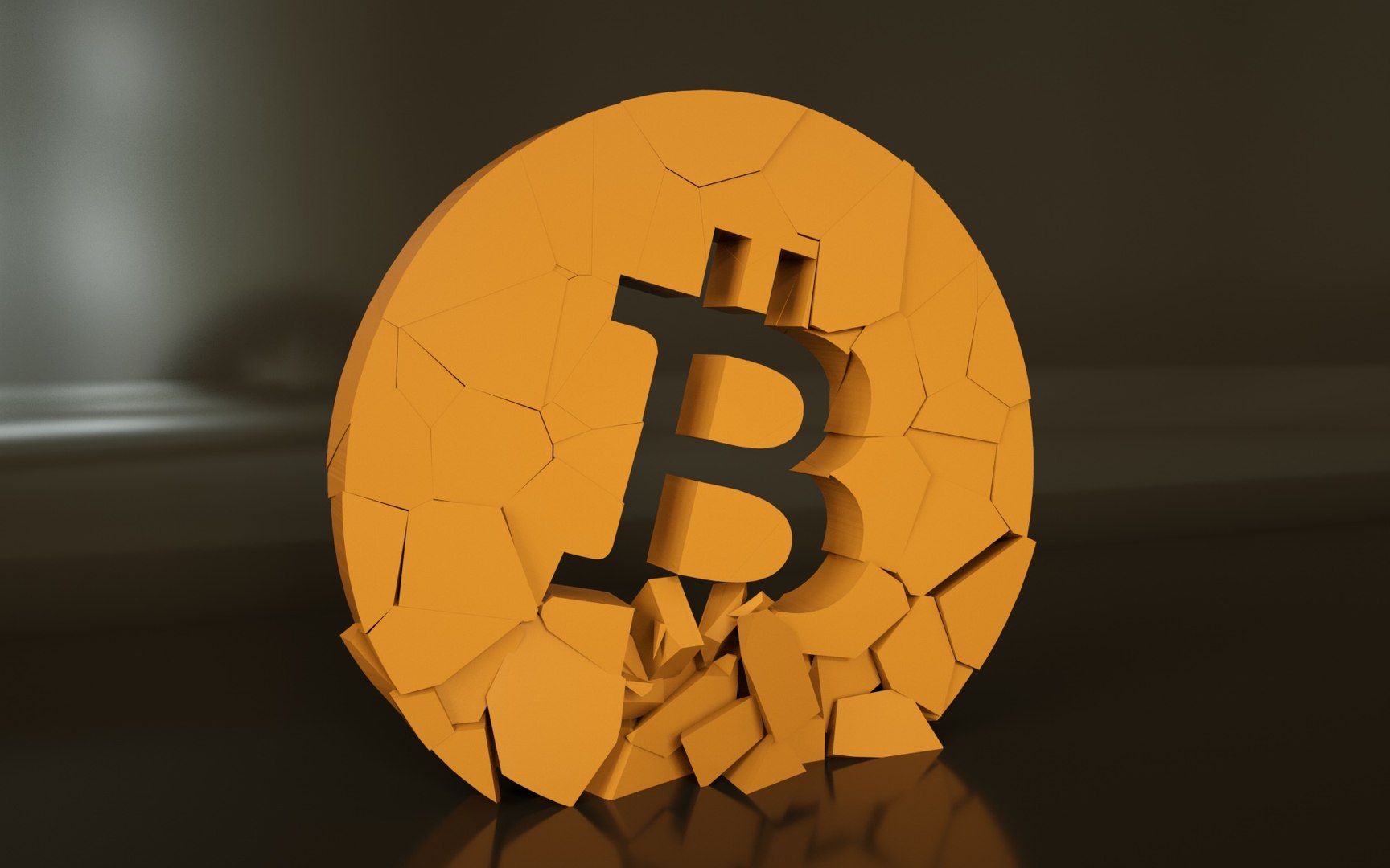 Broken Bitcoin 3D - TurboSquid 1652068