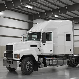 2025 Semi Truck White Rigged