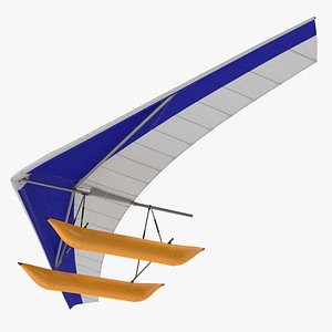 Hang Glider with Inflatable Pontoon 3D Model