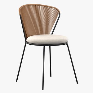 3D model PEEK RATTAN OUTDOOR DINING CHAIR
