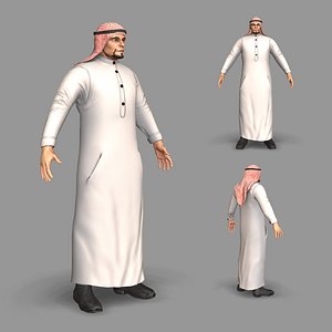 3D arab man model