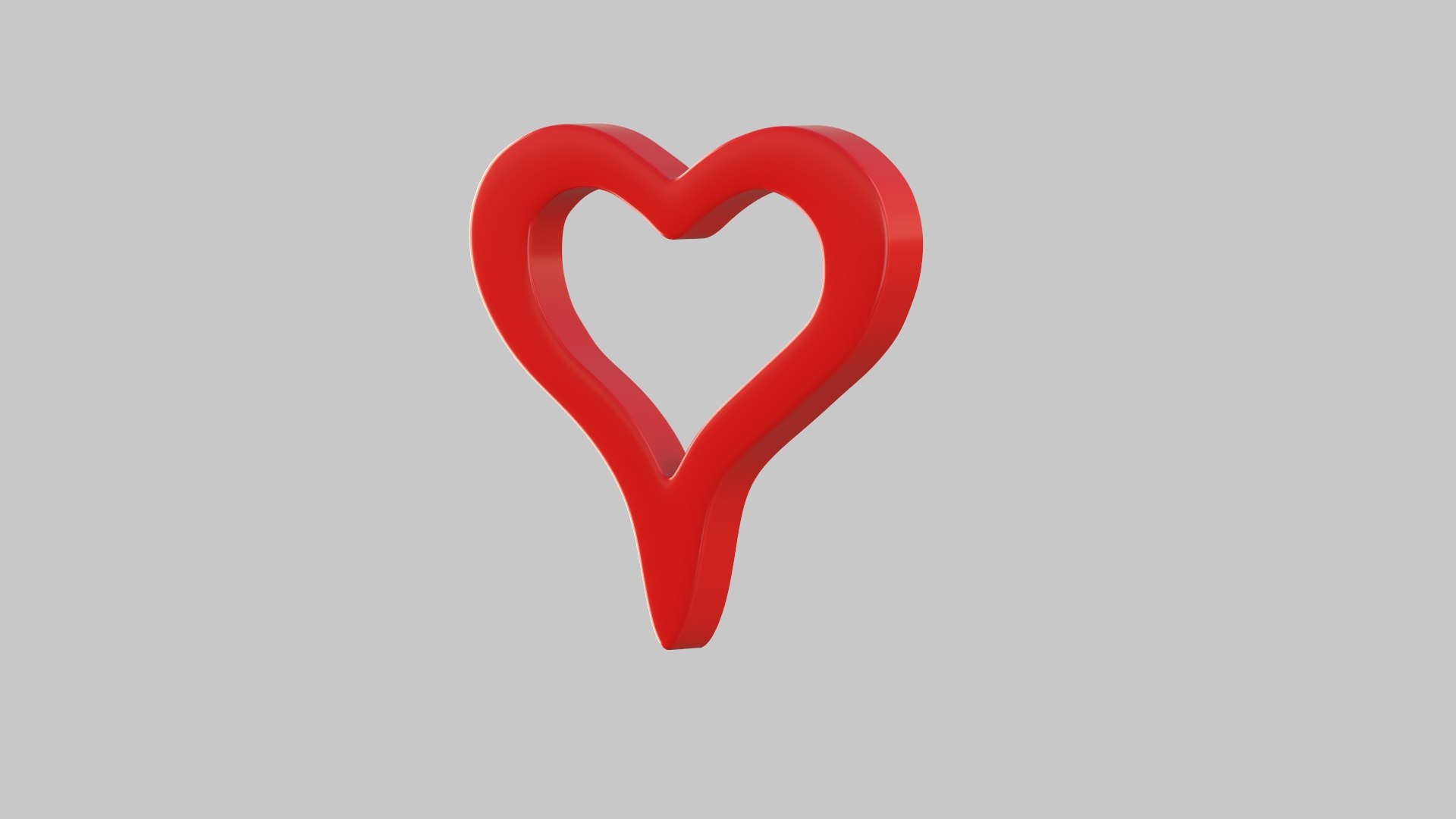 3D Model Heart Line Icon V 02 - TurboSquid 2380971