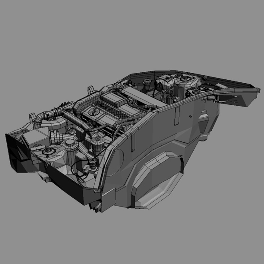 3d Engine Car Model