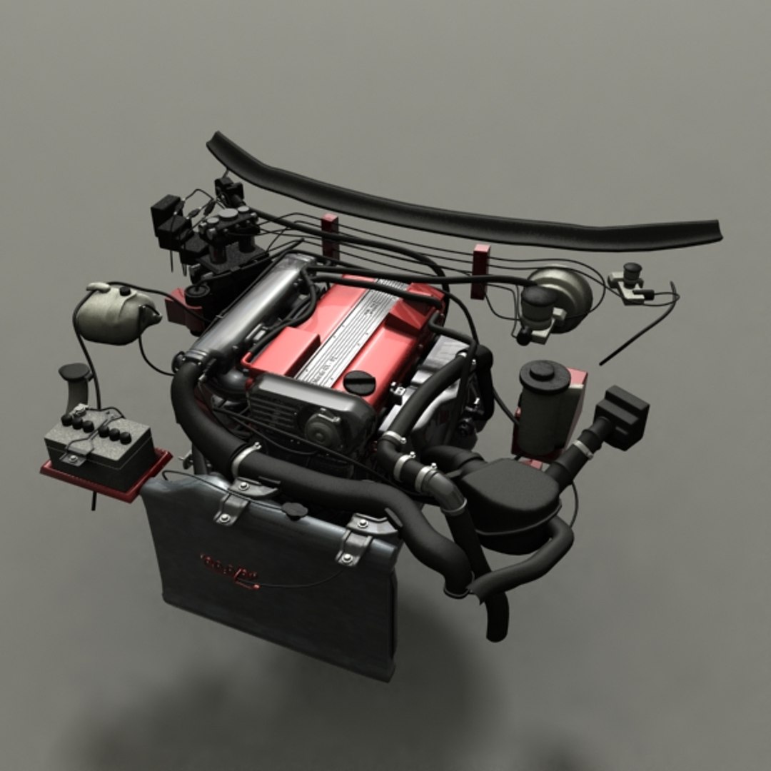 3d Engine Car Model