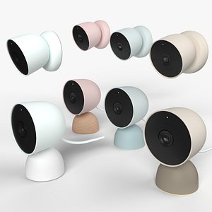 3D Google Nest Cam All Colors 2023 model