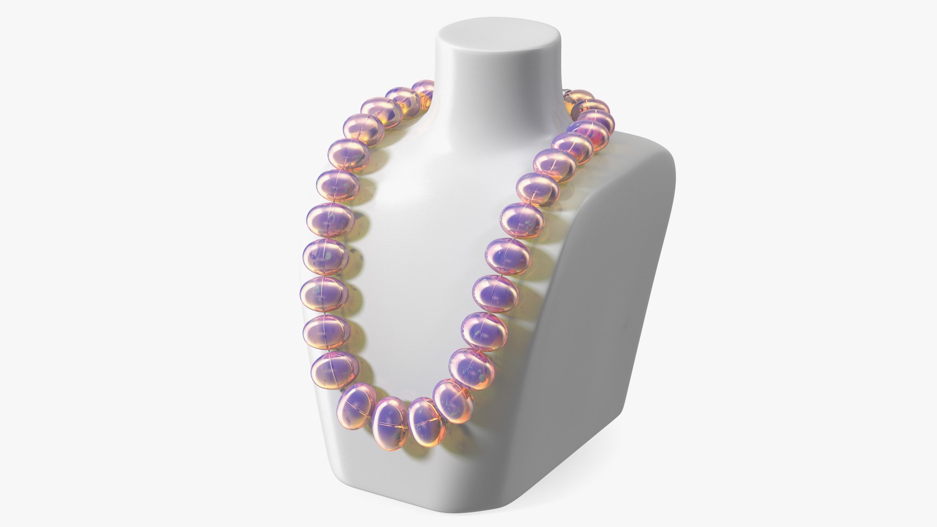Amber Beads Necklace Holder 3D model preview