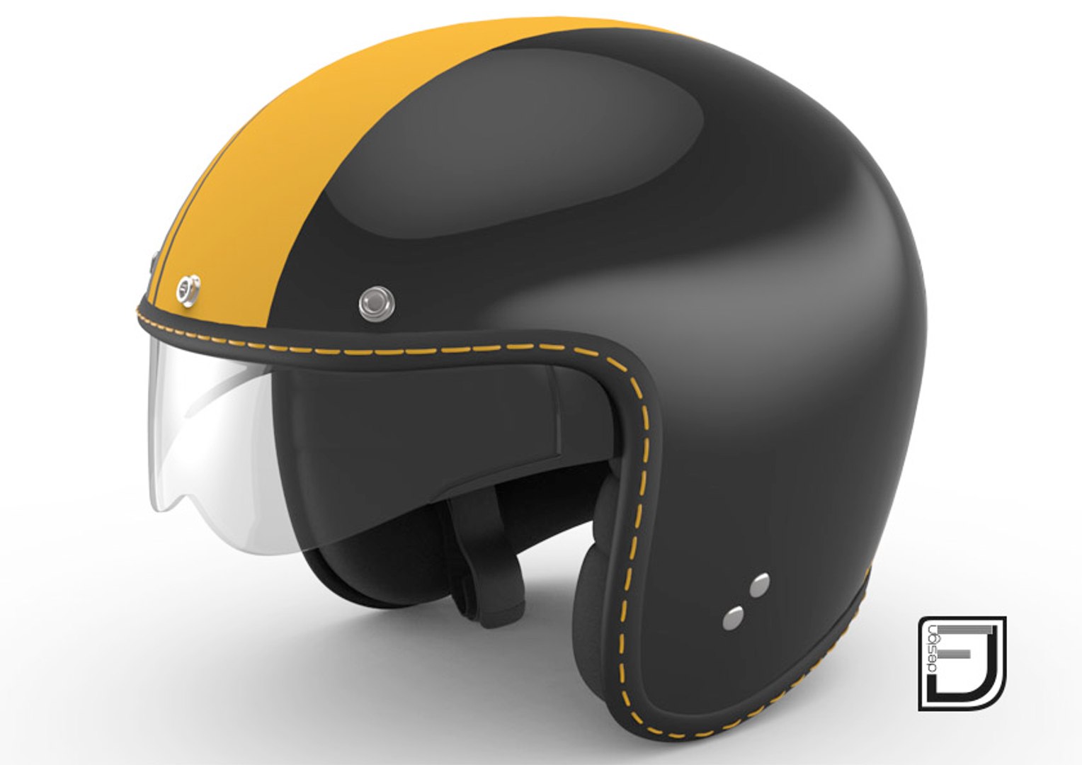 3d model black r helmet h08
