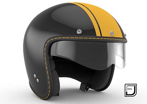 3d model black r helmet h08