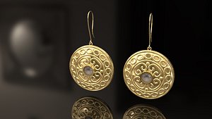 earrings fancy 3D model