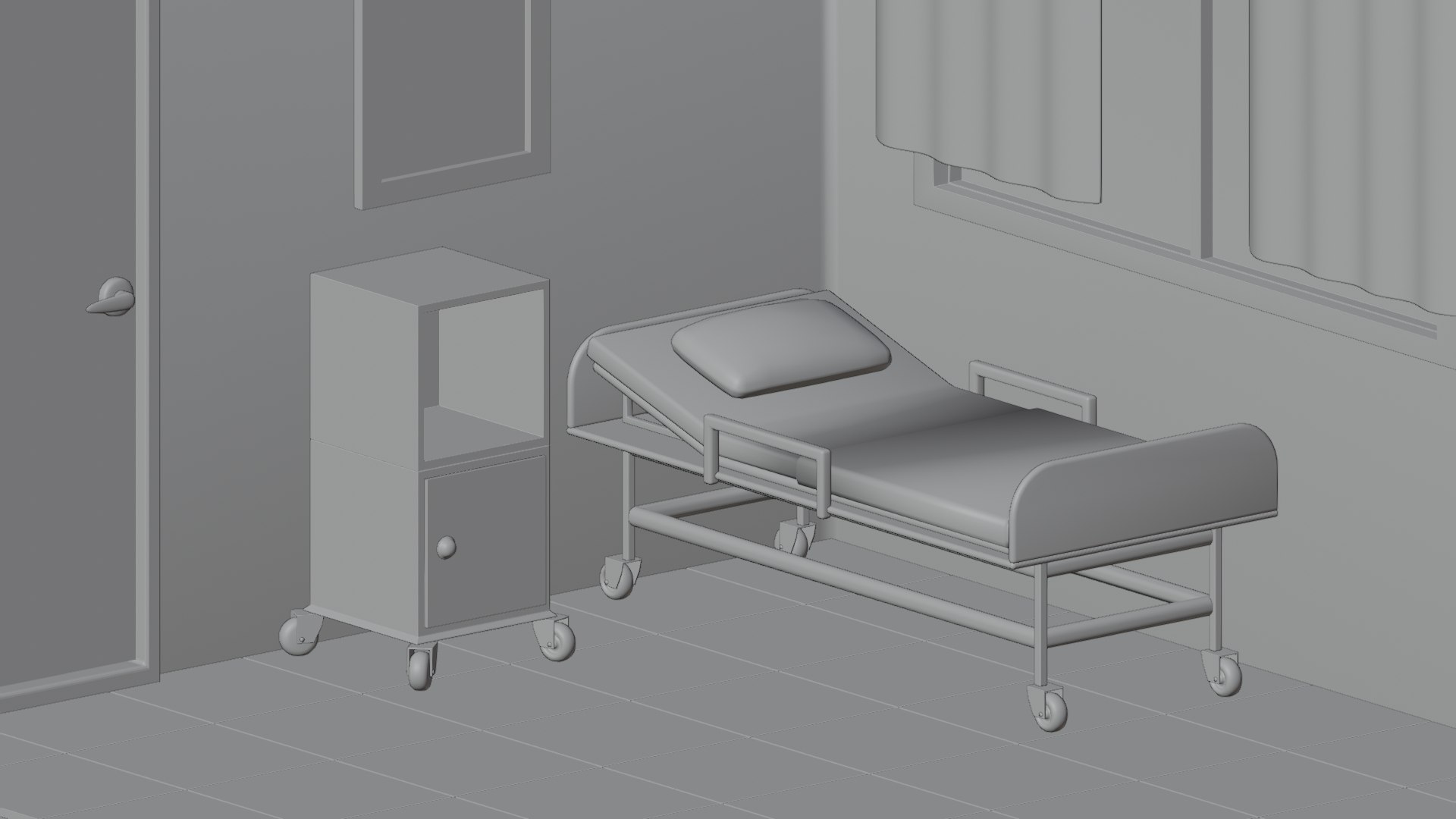 3D Cute Hospital room low poly collection - TurboSquid 1998404