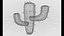 Cactus Model In Desert Scene model
