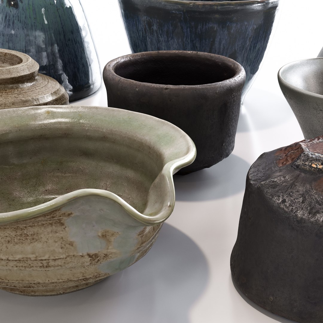 Japanese Tableware Set 6 - Sake Cup Model - TurboSquid 1986165