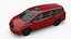 Honda Odyssey 2025 Modern Family Car Red Rigged for Maya