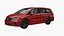 Honda Odyssey 2025 Modern Family Car Red Rigged for Maya