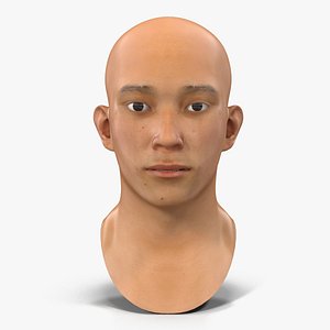 Asian Male Head 2 Rigged for Cinema 4D