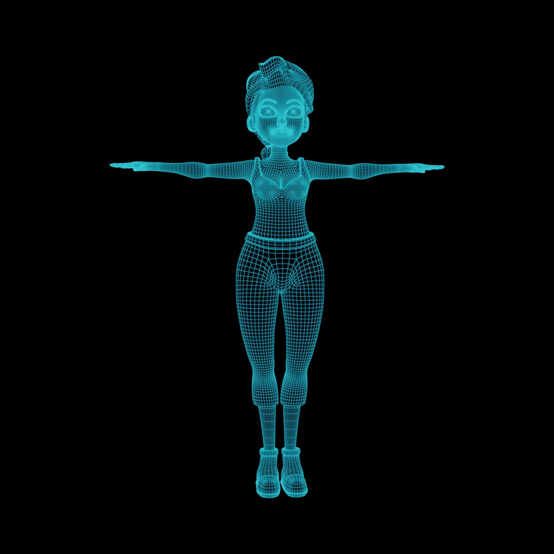 Female Cartoony Character 3D Model - TurboSquid 2175208