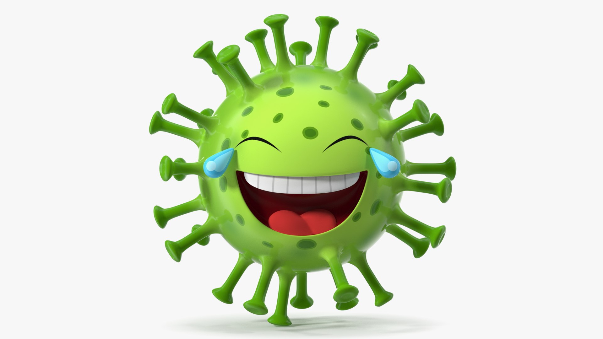 Covid Emoji Laughing 3D model preview