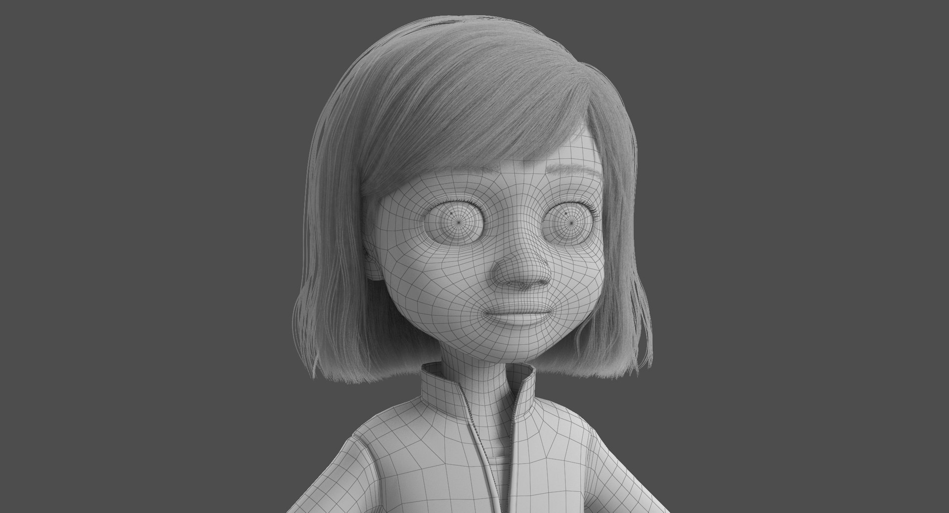 3D cartoon rigged girl model - TurboSquid 1213934