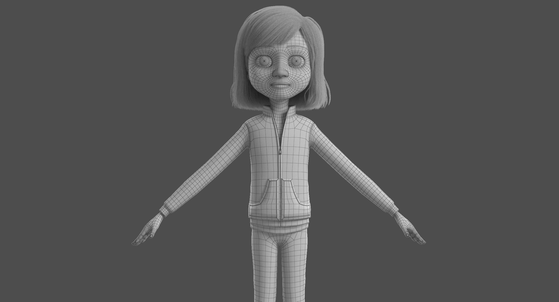 3D cartoon rigged girl model - TurboSquid 1213934