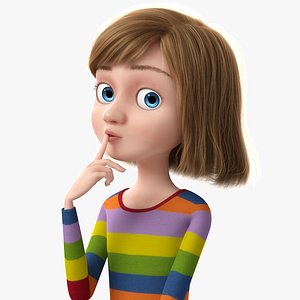 Cartoon Girl Rigged