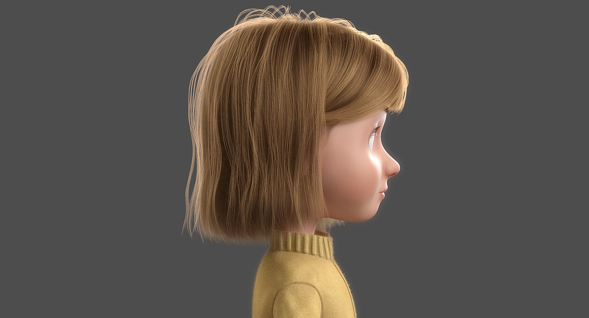 3D Cartoon Rigged Girl Model - TurboSquid 1213934